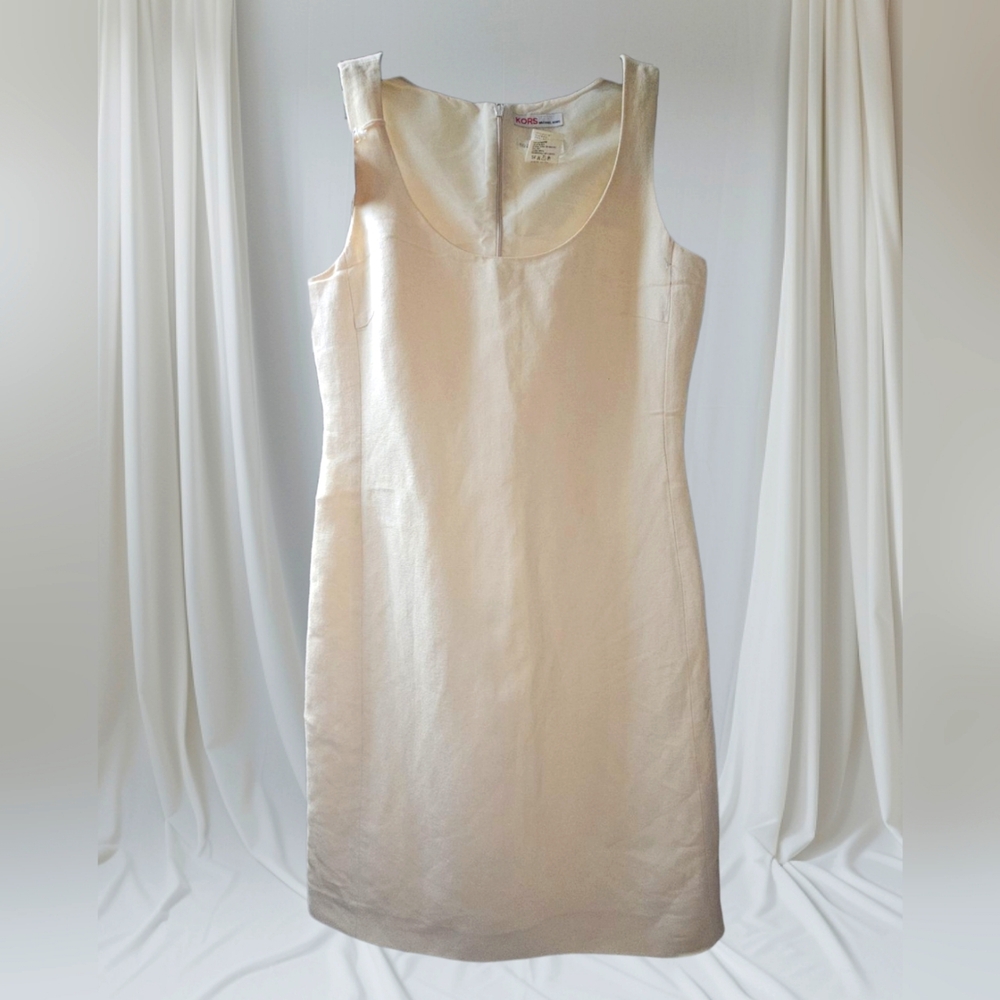 Michael Kors|Bergdorf Goodman Elegant Cream Sleeveless Dress